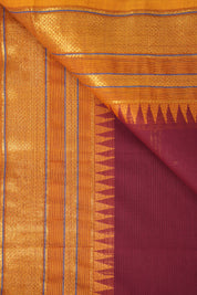 Maroon Kanchi Cotton Saree - SRMKCS1056