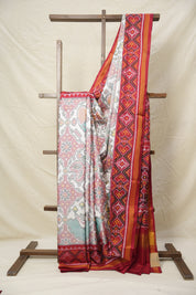 White Red Rajkot Patola Silk Saree - SRWRRPSS530