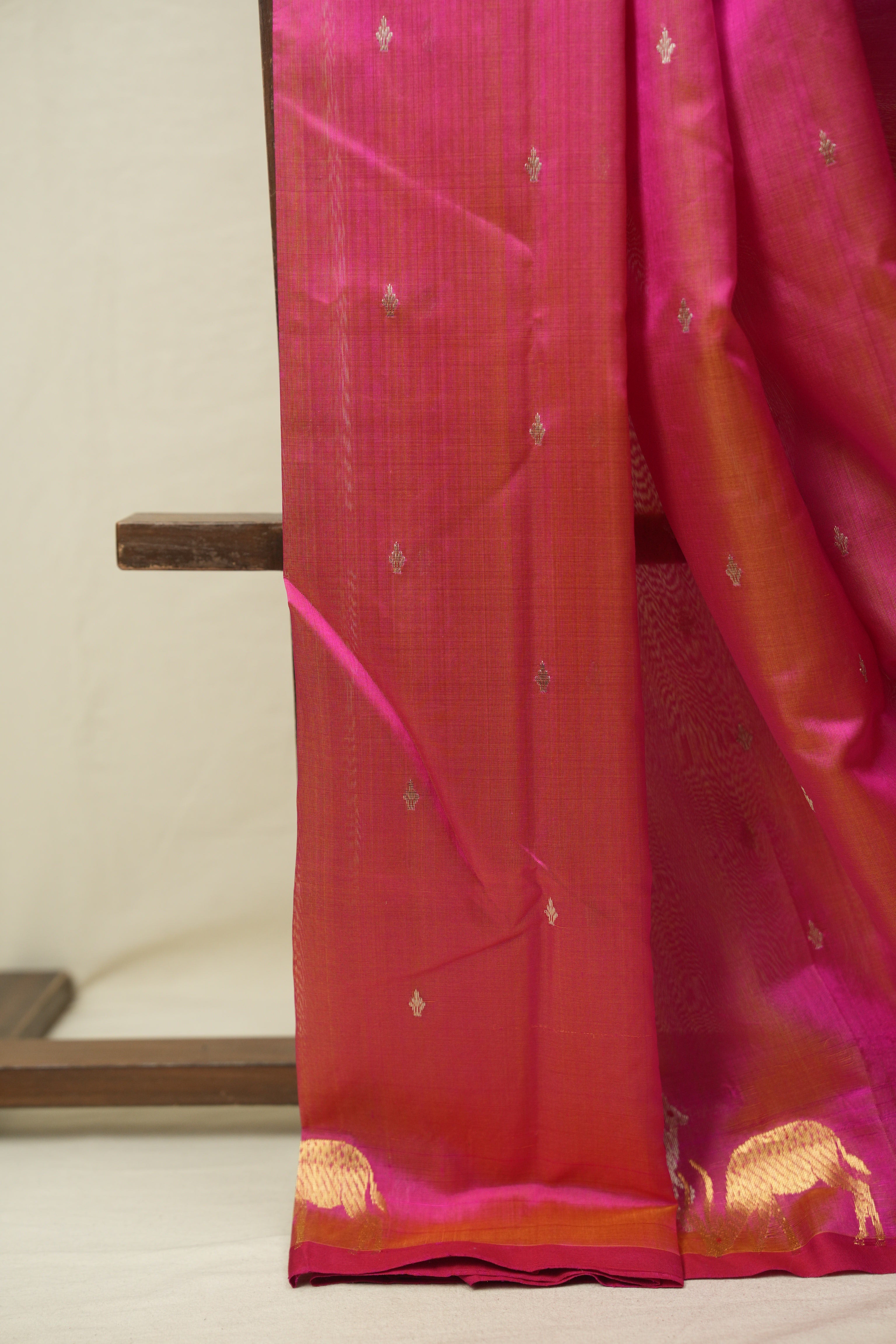 Dual Tone Pink Chanderi Silk Saree - SRDTPCSS543