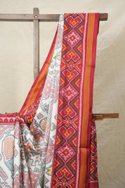 White Red Rajkot Patola Silk Saree - SRWRRPSS530