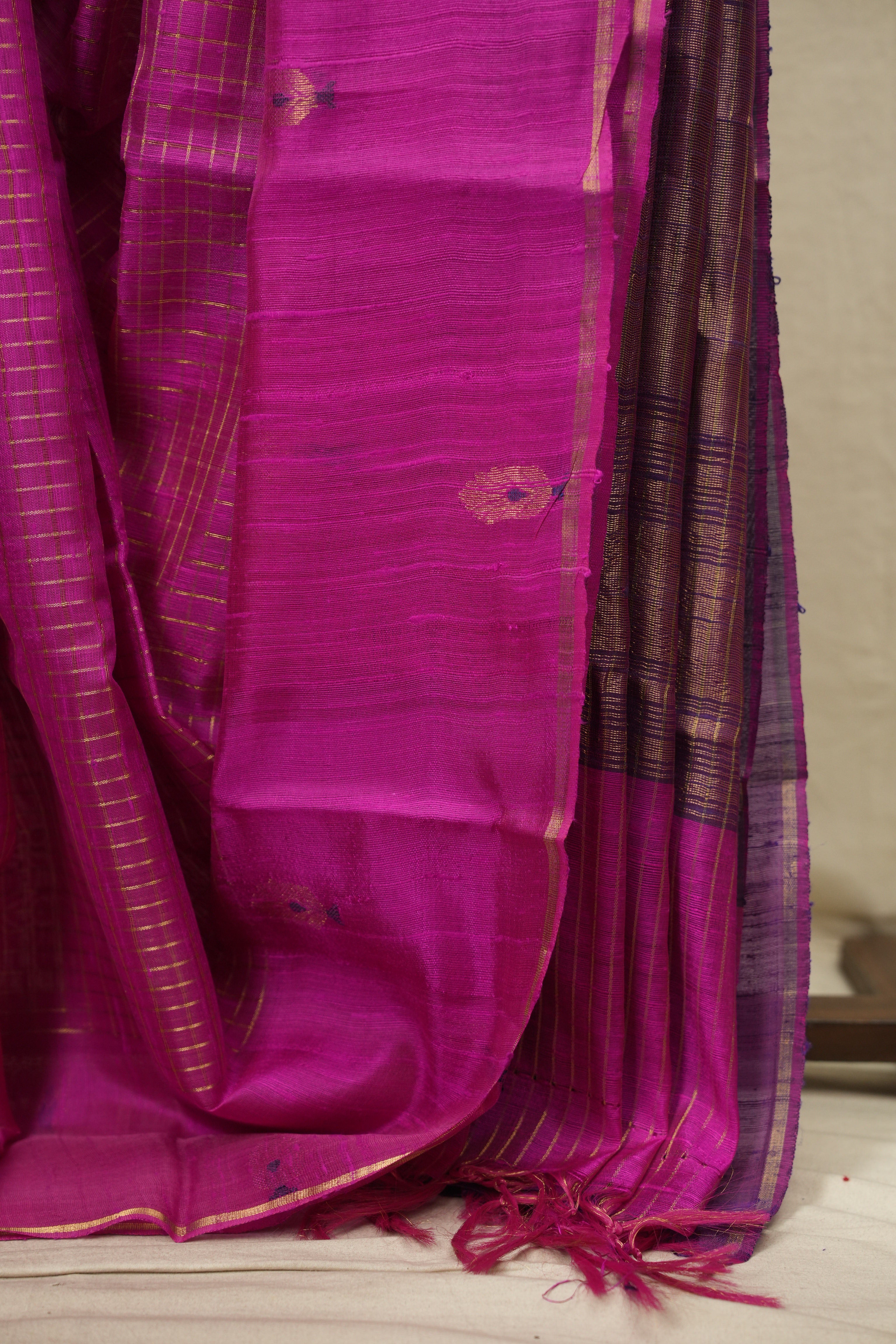 Pink Raw Silk Saree - SRPRSS1157