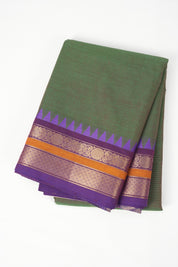Two Tone Green Kanchi Cotton Saree - SRTTGKCS982