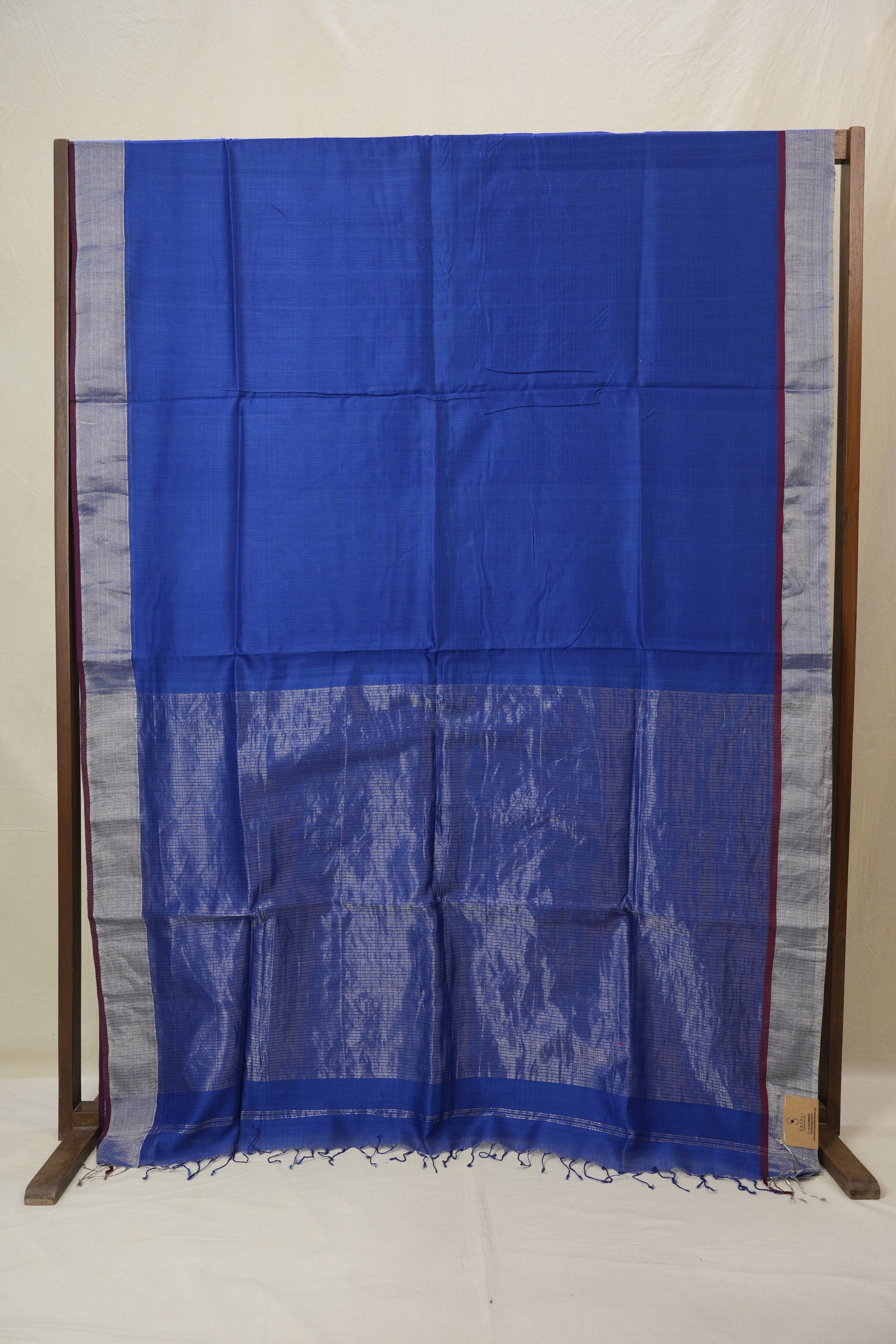 Blue Maheshwari Saree - SRBMS1008