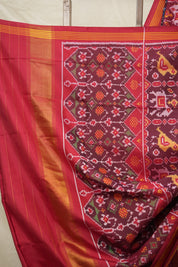 Blue Red Patan Patola Silk Saree - SRBRPPSS531