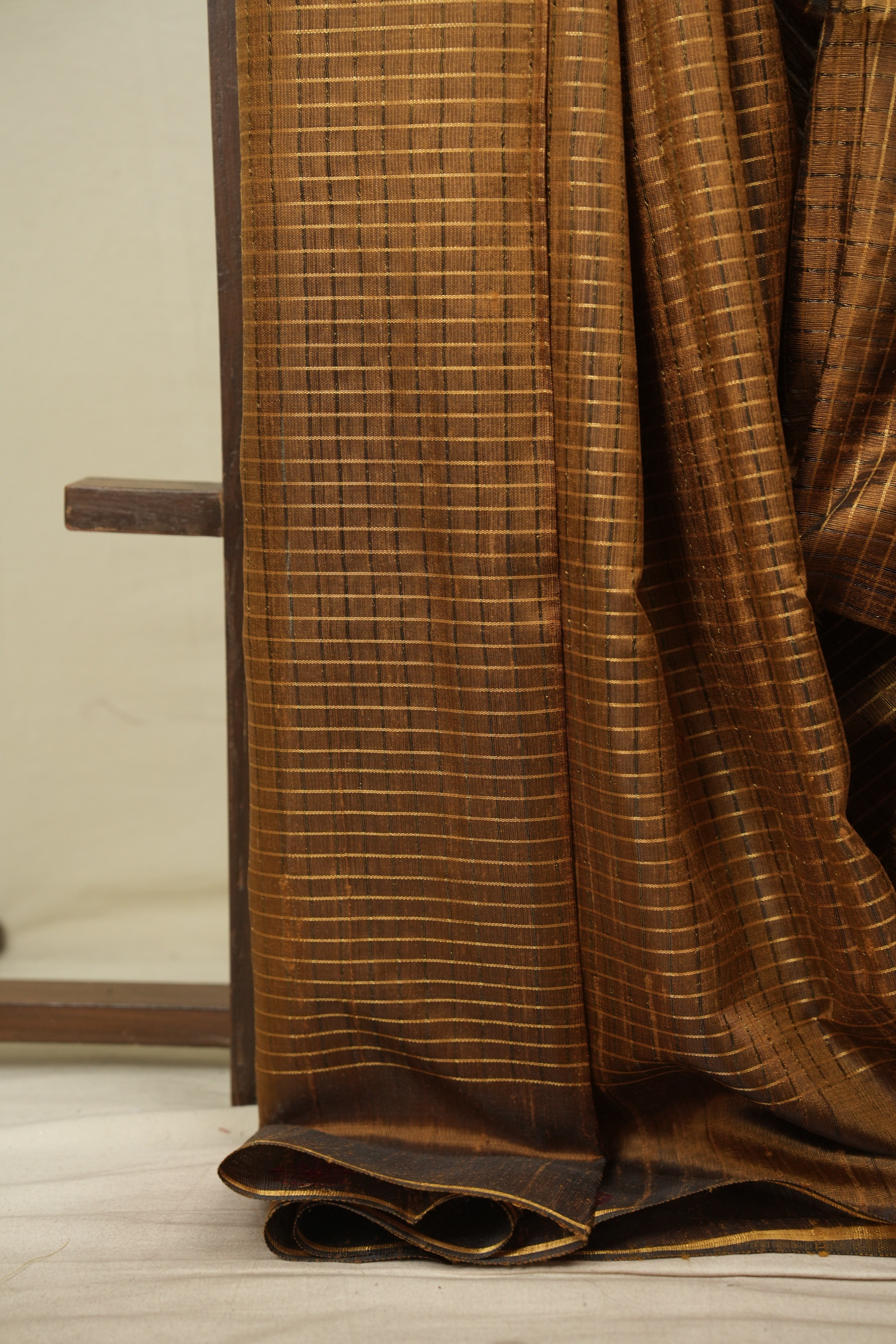 Khaki Raw Silk Saree - SRKRSS1151
