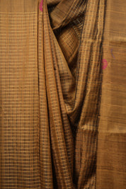 Khaki Raw Silk Saree - SRKRSS1151