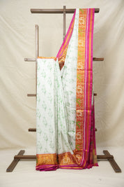 Pearl White Rajkot Patola Silk Saree - SRPWRPSS534