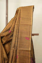 Khaki Raw Silk Saree - SRKRSS1151