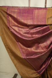 Khaki Raw Silk Saree - SRKRSS1151