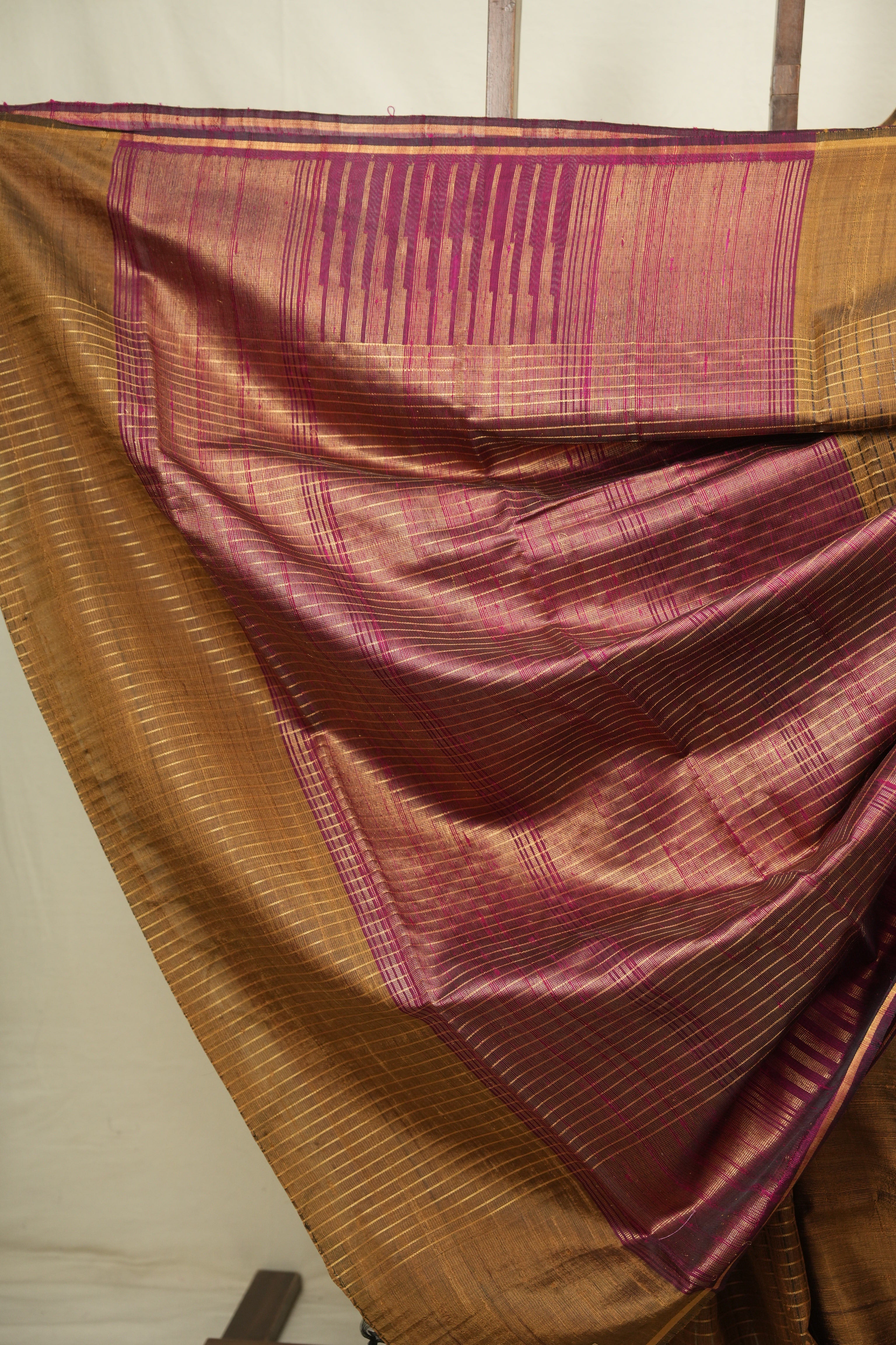 Khaki Raw Silk Saree - SRKRSS1151