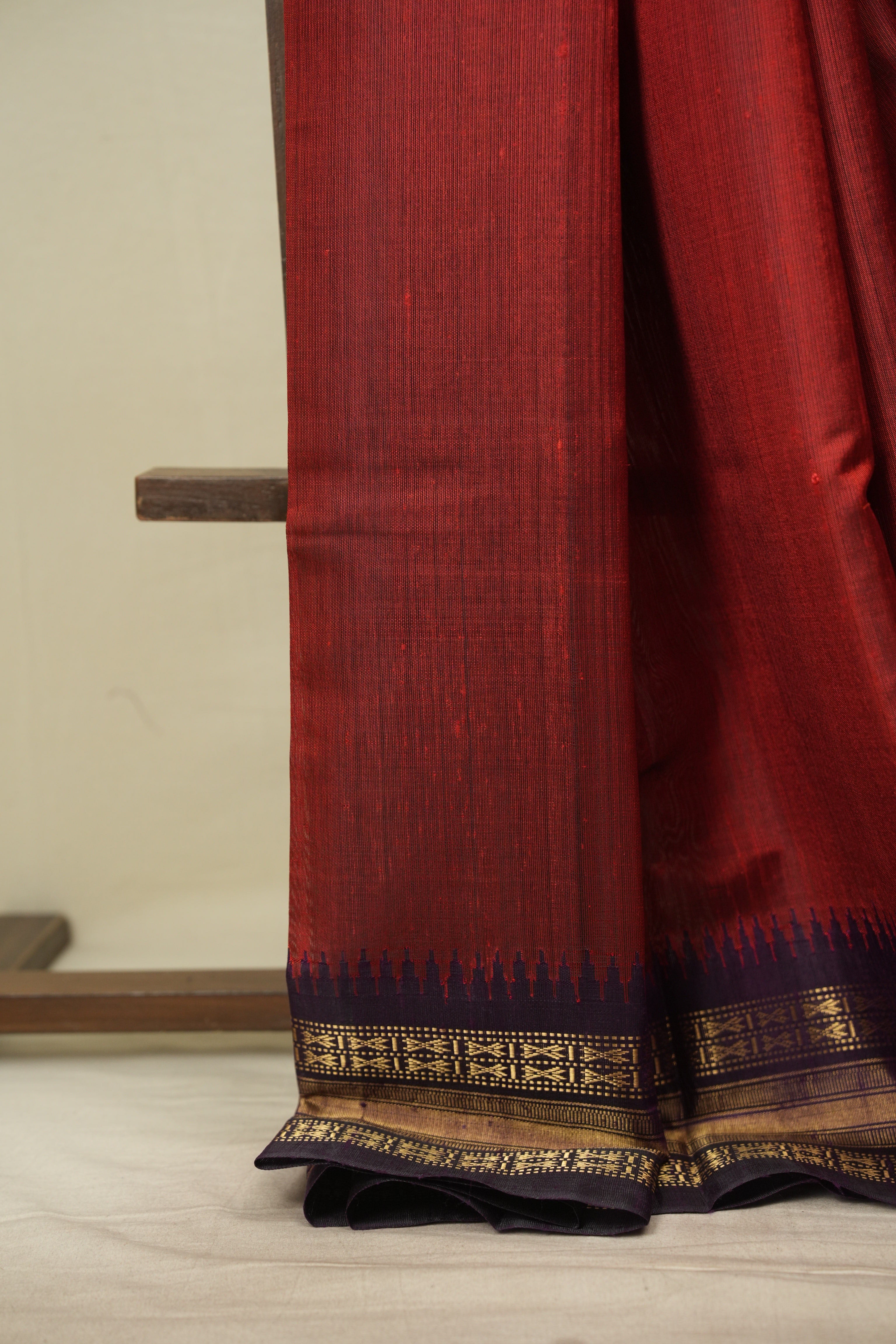 Maroon Raw Silk Saree - SRMRSS1134