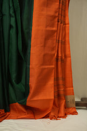 Dark Green Kanjivaram Silk Saree - SRDGKSS1075
