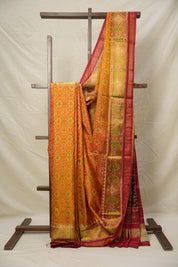 Orange Red Rajkot Patola Silk Saree - SRORRPSS533