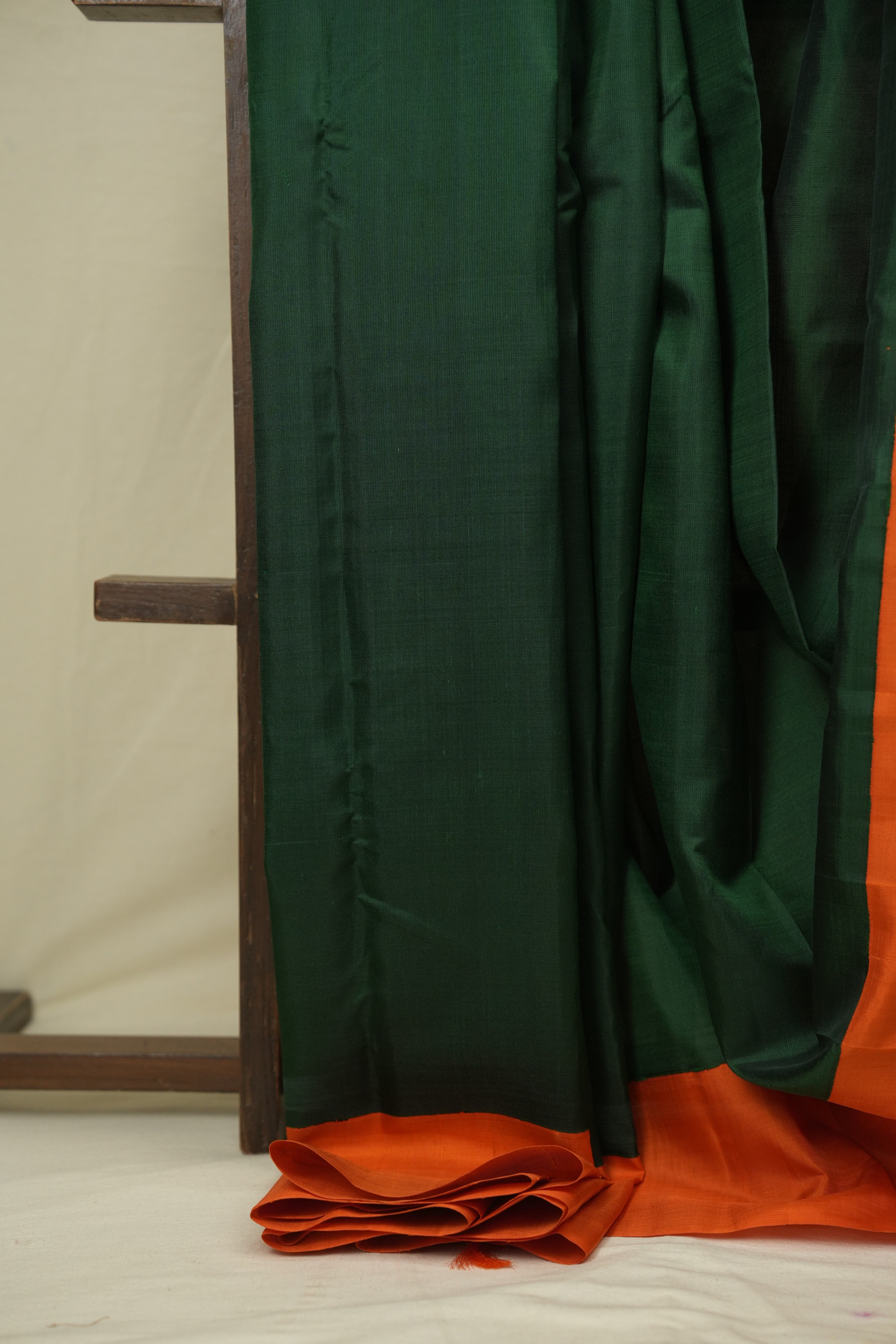 Dark Green Kanjivaram Silk Saree - SRDGKSS1075