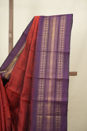 Maroon Raw Silk Saree - SRMRSS1134