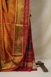 Orange Red Rajkot Patola Silk Saree - SRORRPSS533