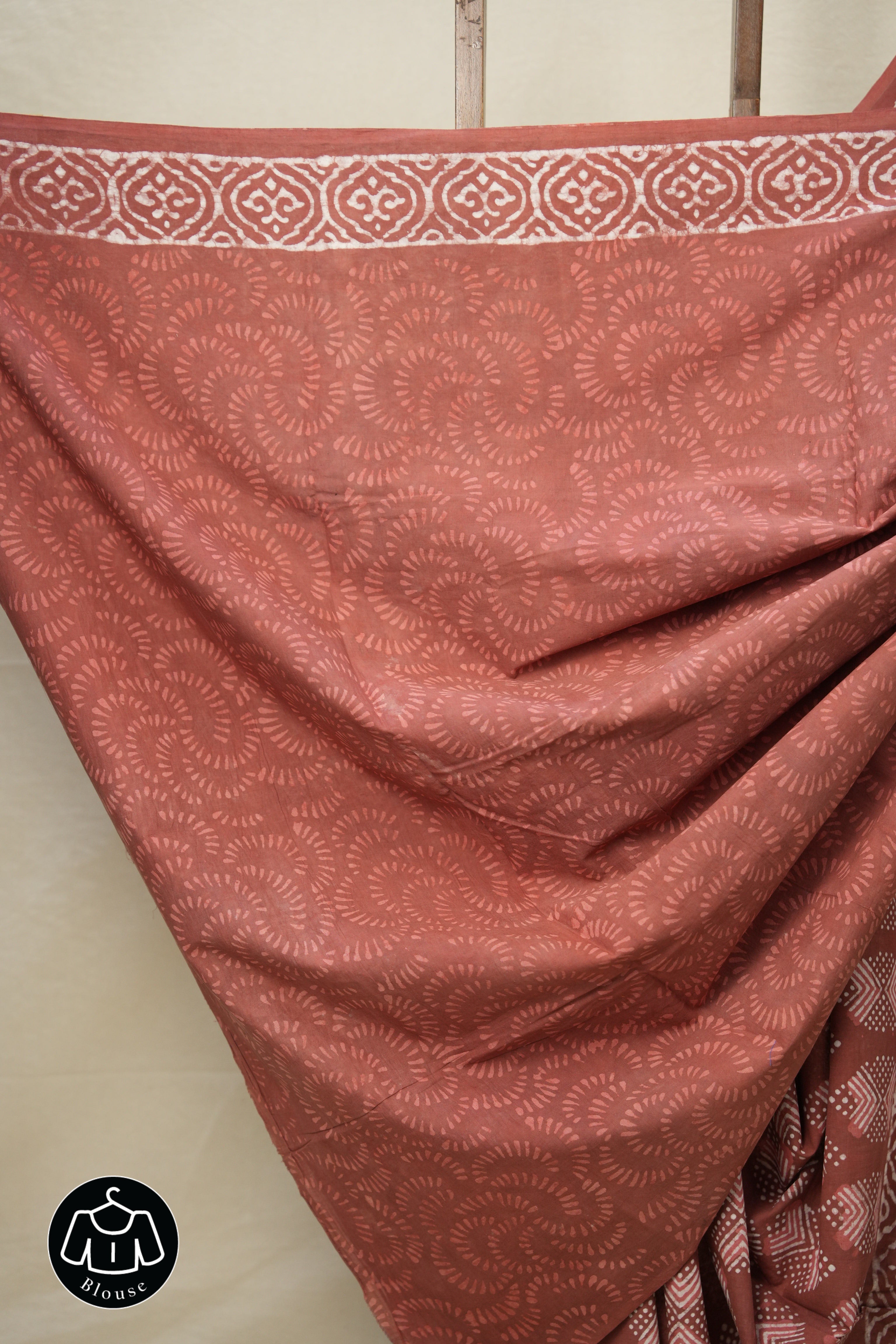 Brick Red HBP Cotton Saree - SRBRCS2744