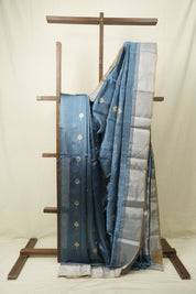Teal Chanderi Silk Saree - SRTCSS539