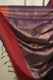 Maroon Raw Silk Saree - SRMRSS1134