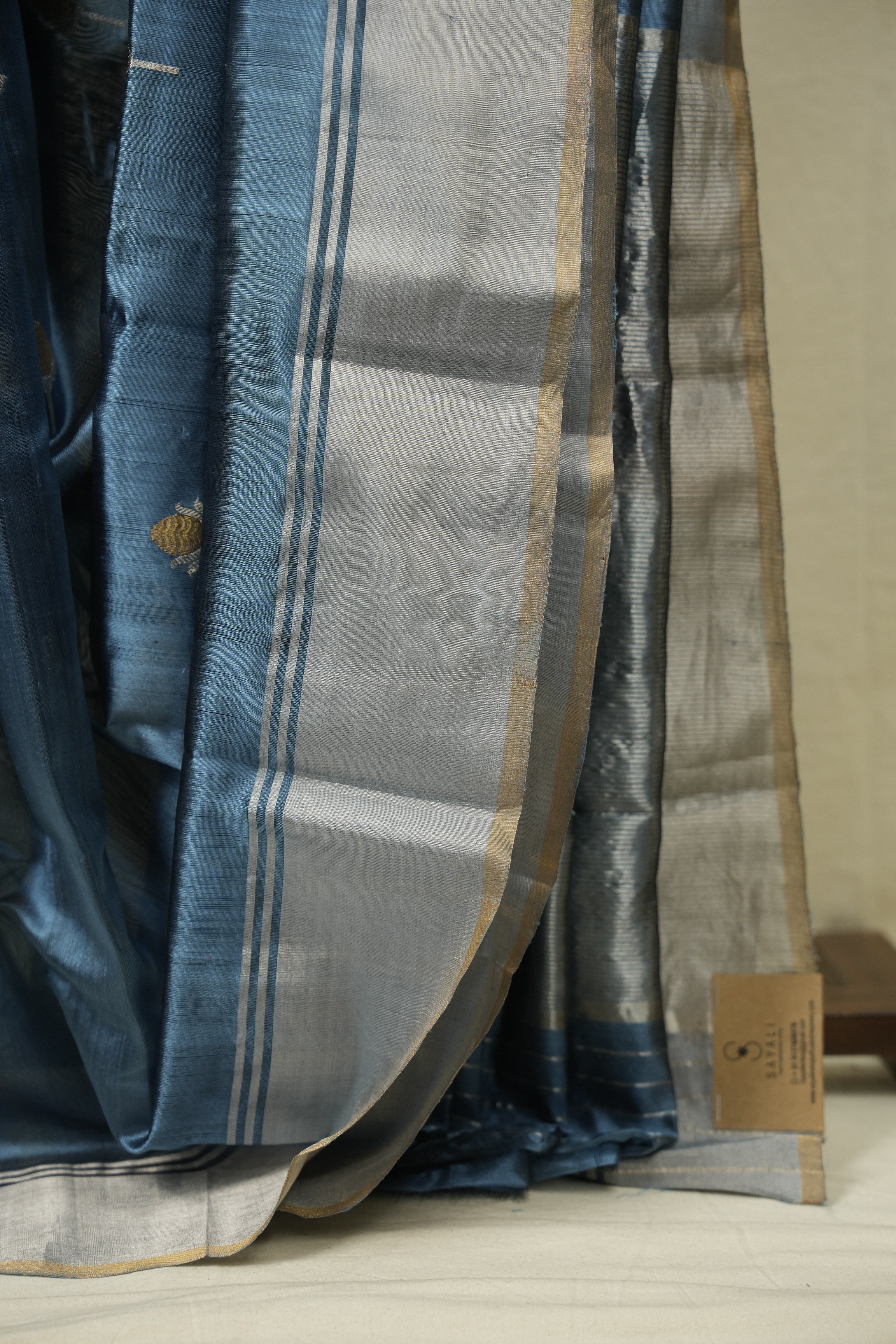 Teal Chanderi Silk Saree - SRTCSS539