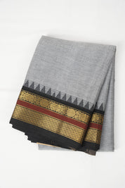 Ash Grey Kanchi Cotton Saree - SRAGKCS981