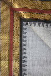 Ash Grey Kanchi Cotton Saree - SRAGKCS981