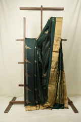 Green Chanderi Silk Saree - SRGCSS536