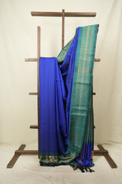 Blue Raw Silk Saree - SRBRSS1136