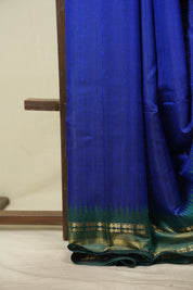 Blue Raw Silk Saree - SRBRSS1136