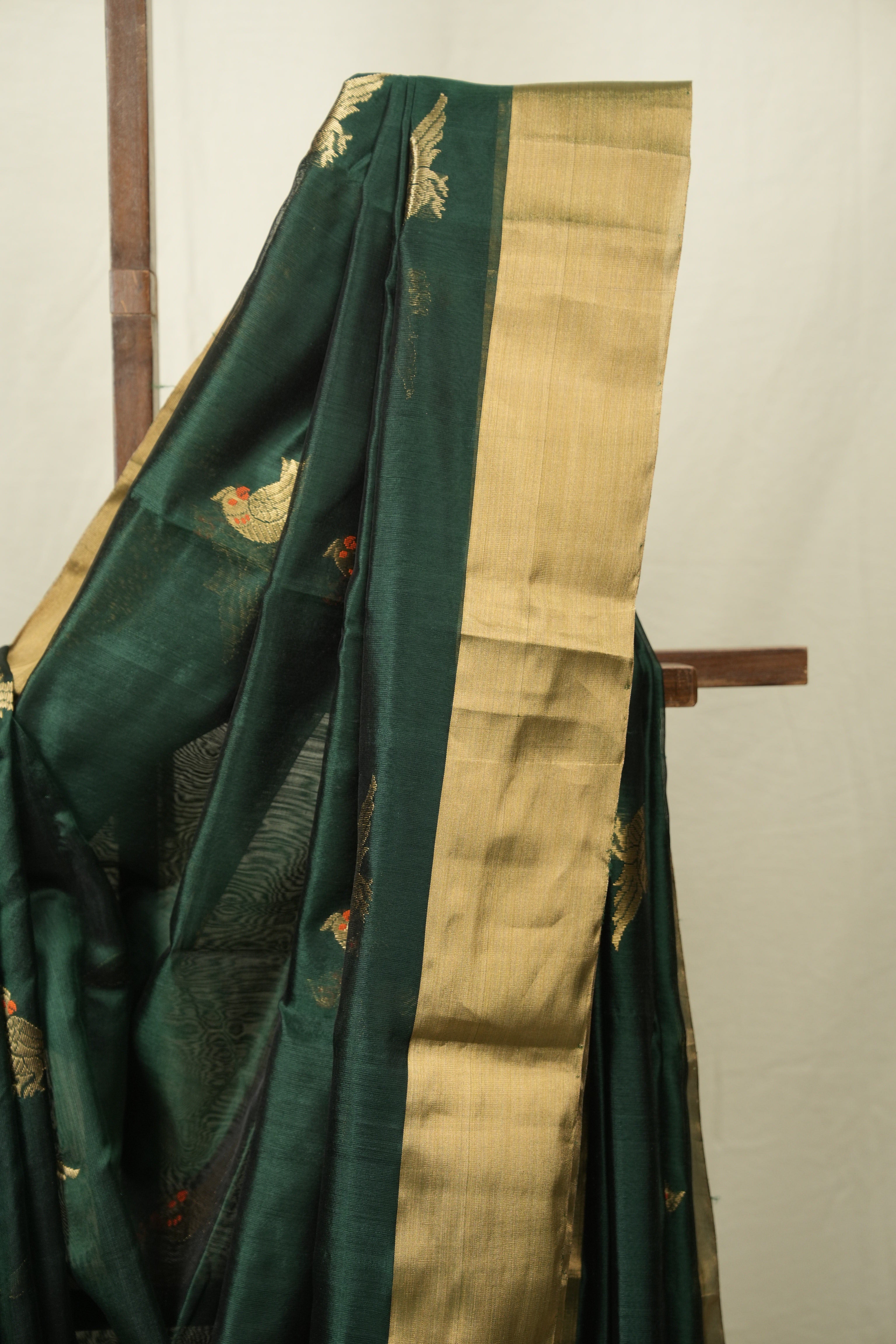 Green Chanderi Silk Saree - SRGCSS536