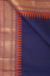 Navy Blue Kanchi Cotton Saree - SRNBKCS977