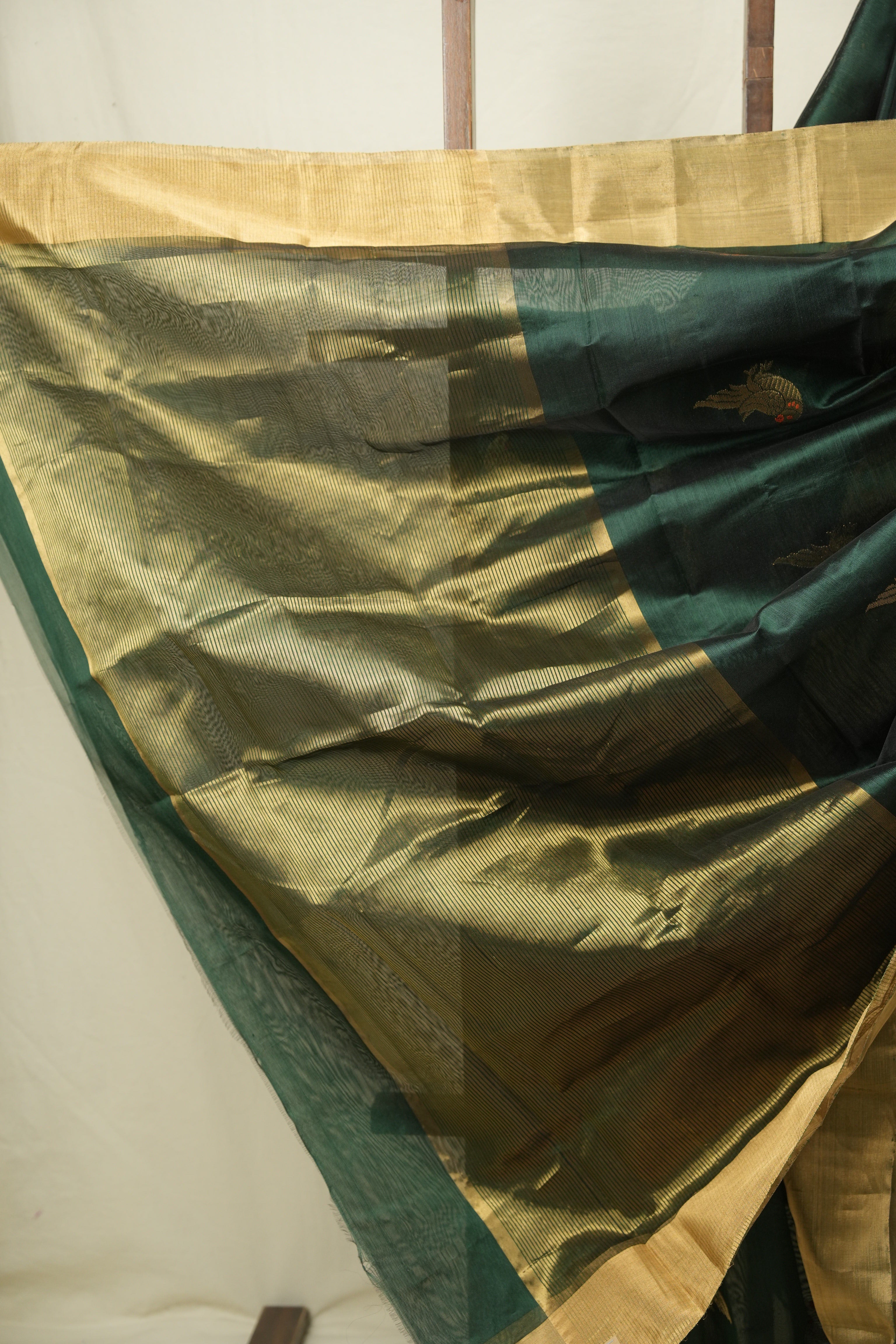 Green Chanderi Silk Saree - SRGCSS536