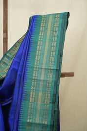 Blue Raw Silk Saree - SRBRSS1136
