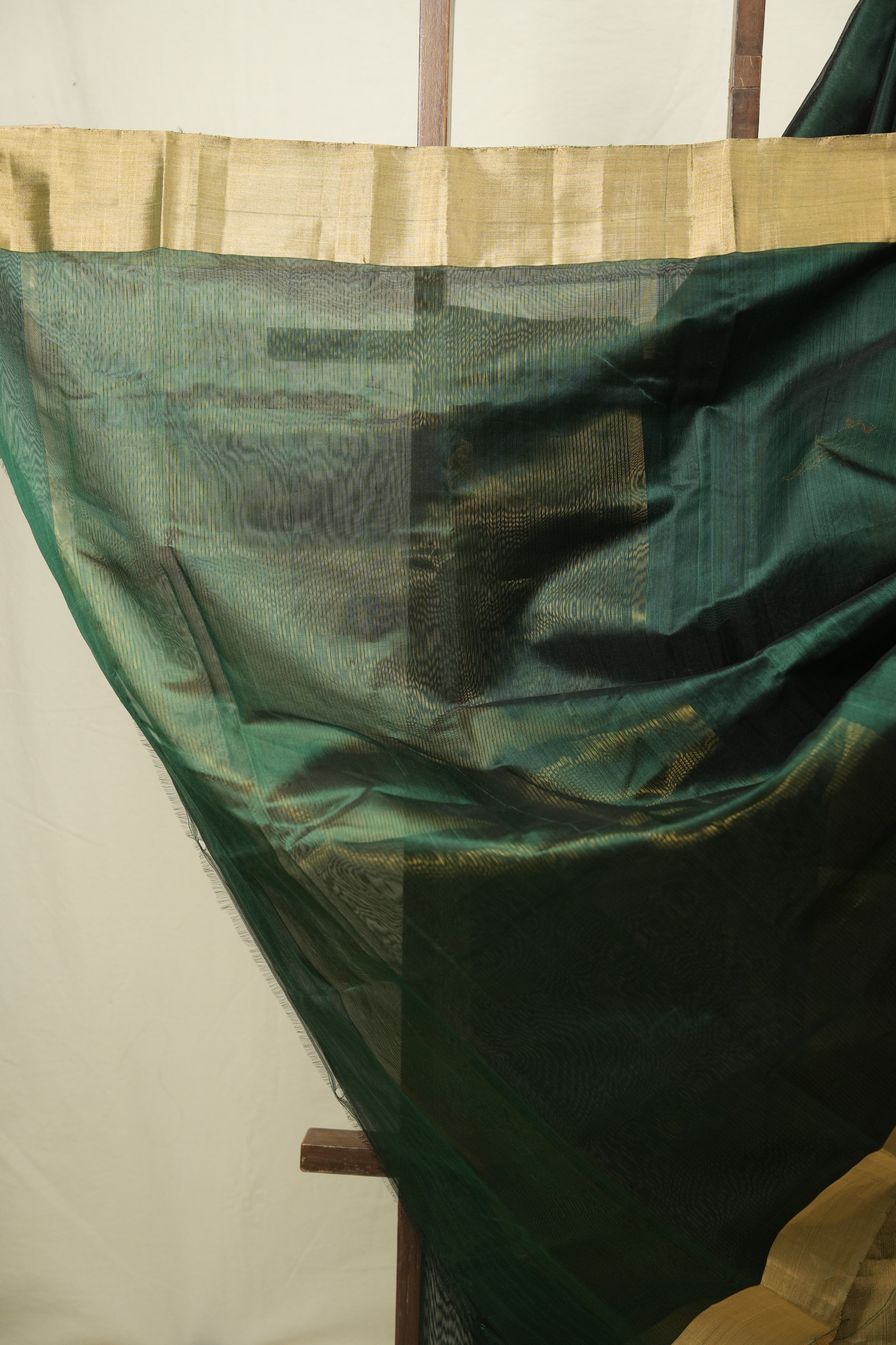 Green Chanderi Silk Saree - SRGCSS536