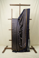 Navy Blue Chanderi Silk Saree - SRNBCSS542