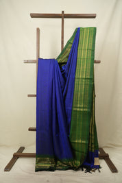Blue Raw Silk Saree - SRBRSS1135