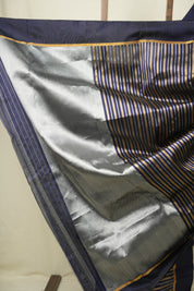 Navy Blue Chanderi Silk Saree - SRNBCSS542