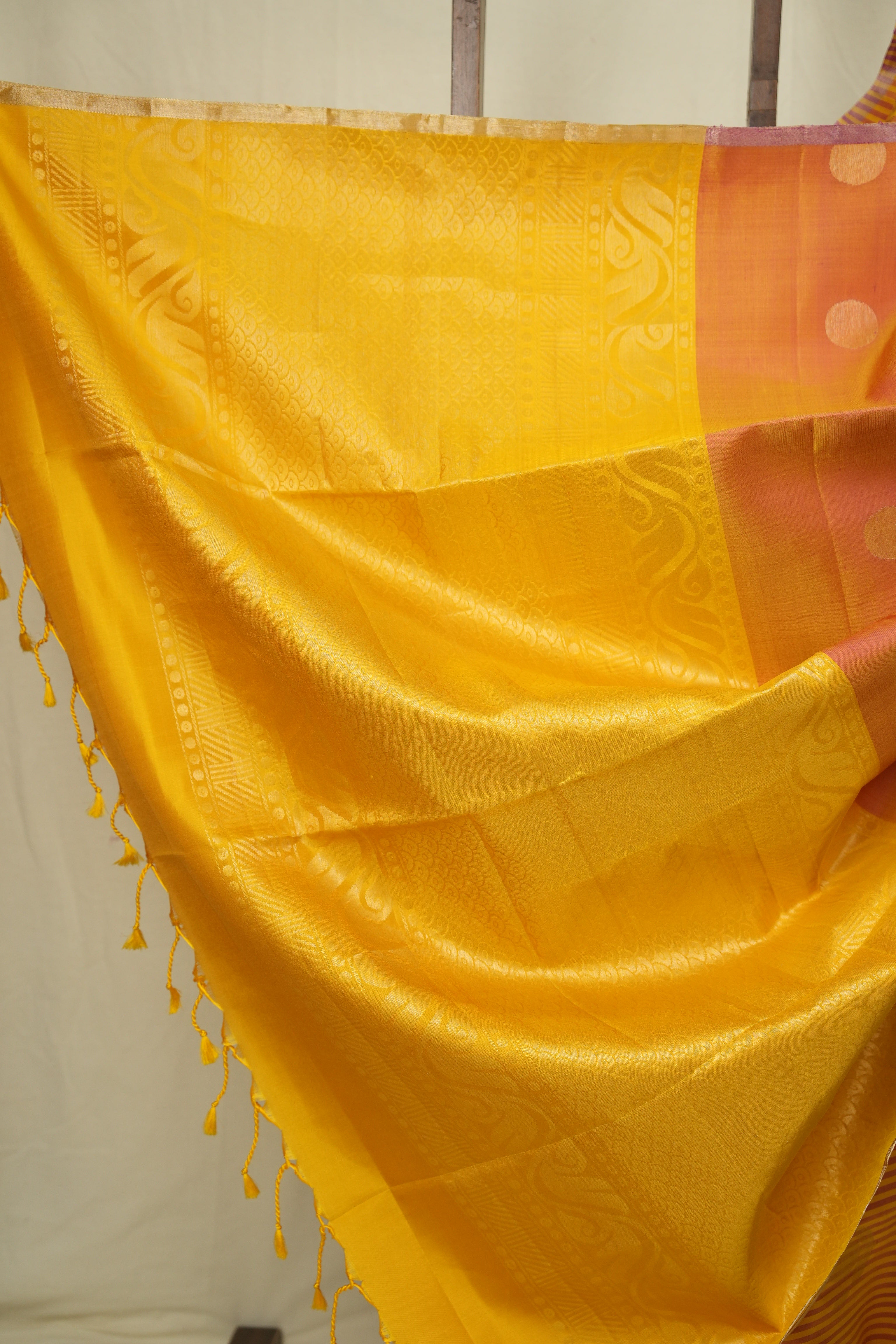 Dual Tone Pink Soft Silk Saree - SRDTPSSS454