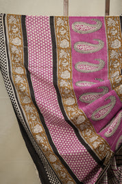 White Pink HBP Cotton Saree - SRWPCS2731