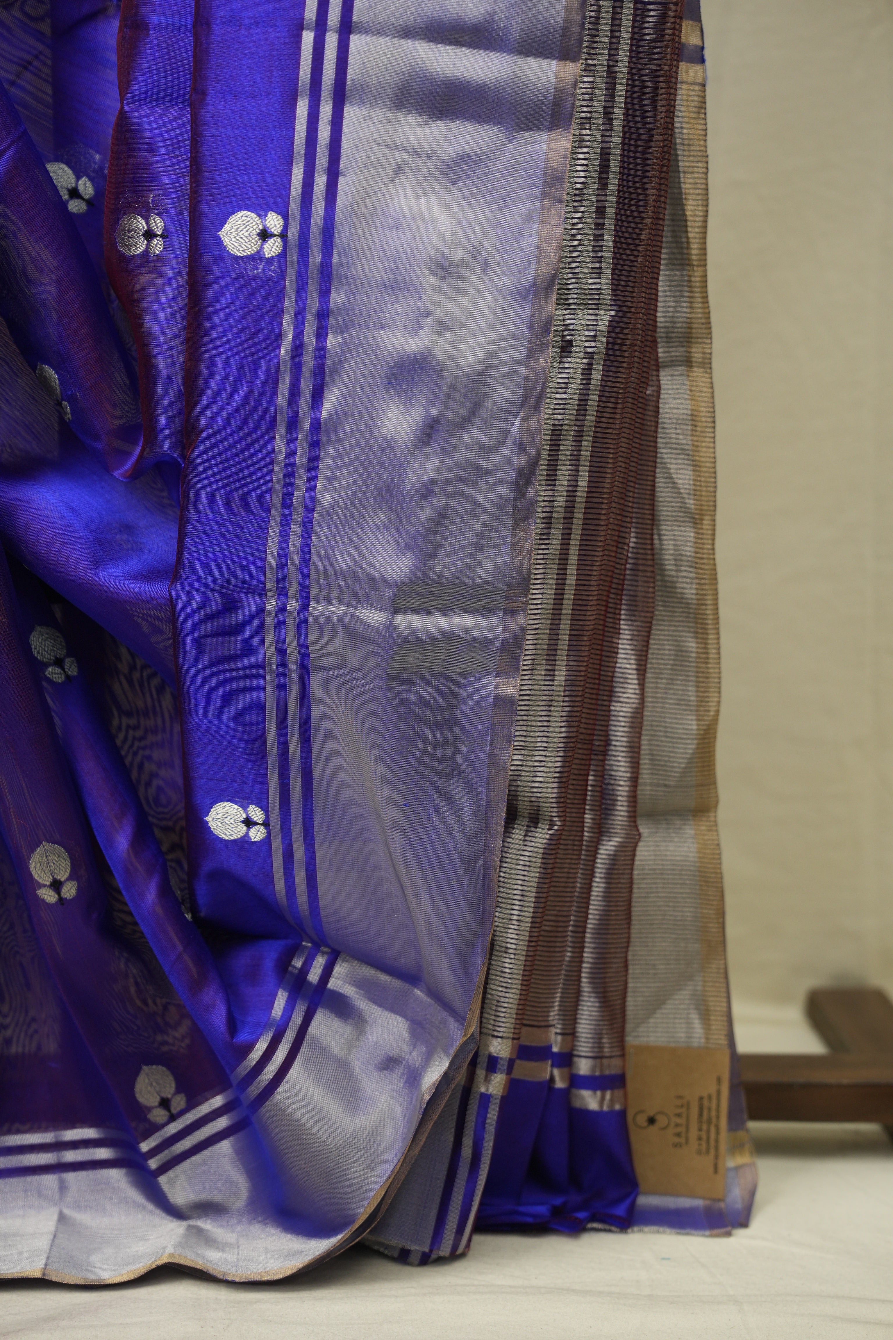 Dual Tone Purple Chanderi Silk Saree - SRSBCSS535