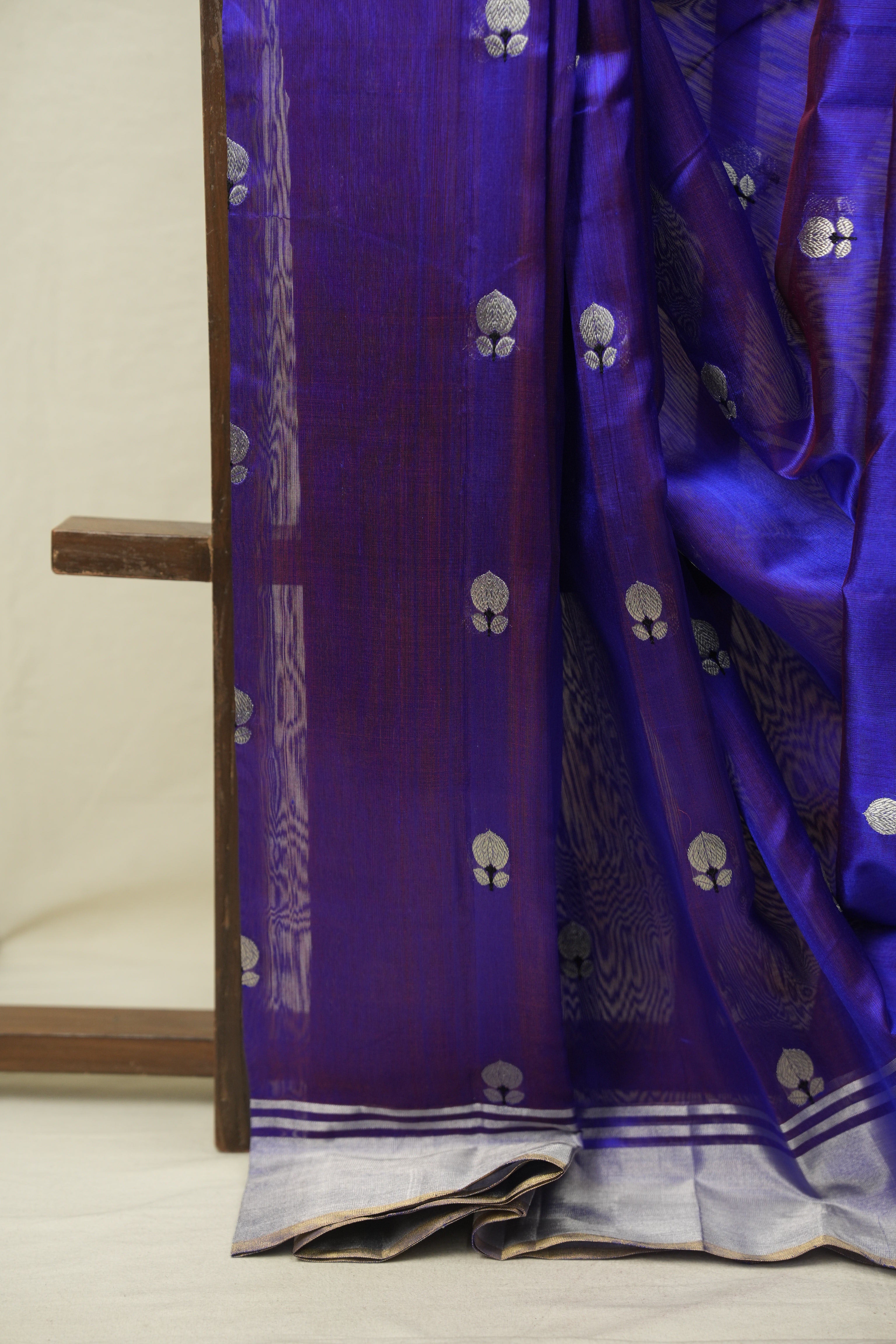 Dual Tone Purple Chanderi Silk Saree - SRSBCSS535