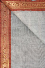 Cloud Grey Kanchi Cotton Saree - SRCGKCS1006