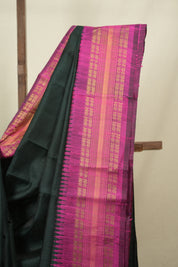 Green Raw Silk Saree - SRGRSS1137