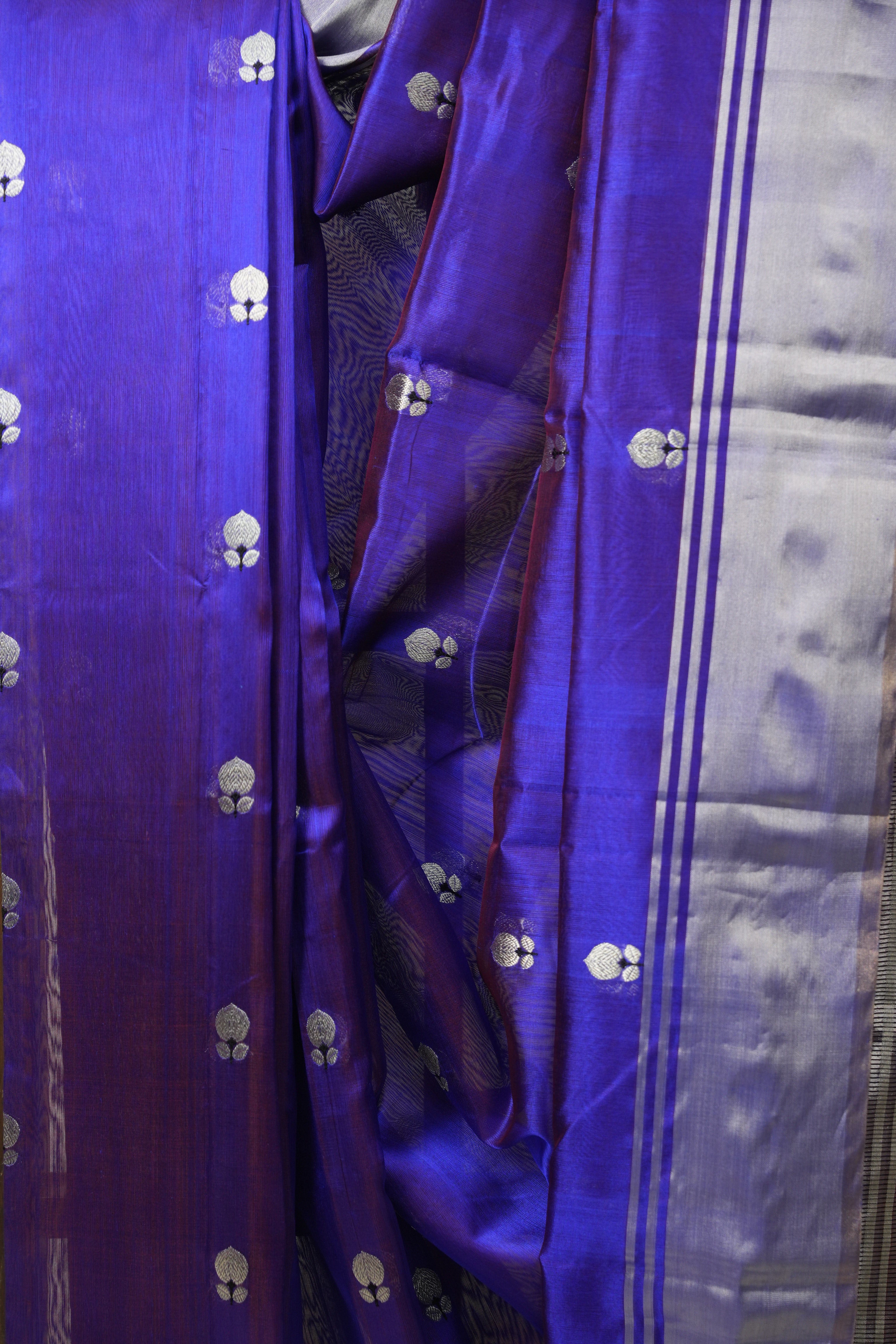 Dual Tone Purple Chanderi Silk Saree - SRSBCSS535