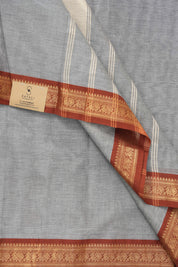 Cloud Grey Kanchi Cotton Saree - SRCGKCS1006