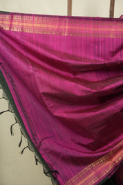 Green Raw Silk Saree - SRGRSS1137