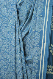Ice Blue Blue HBP Cotton Saree - SRIBCS2992