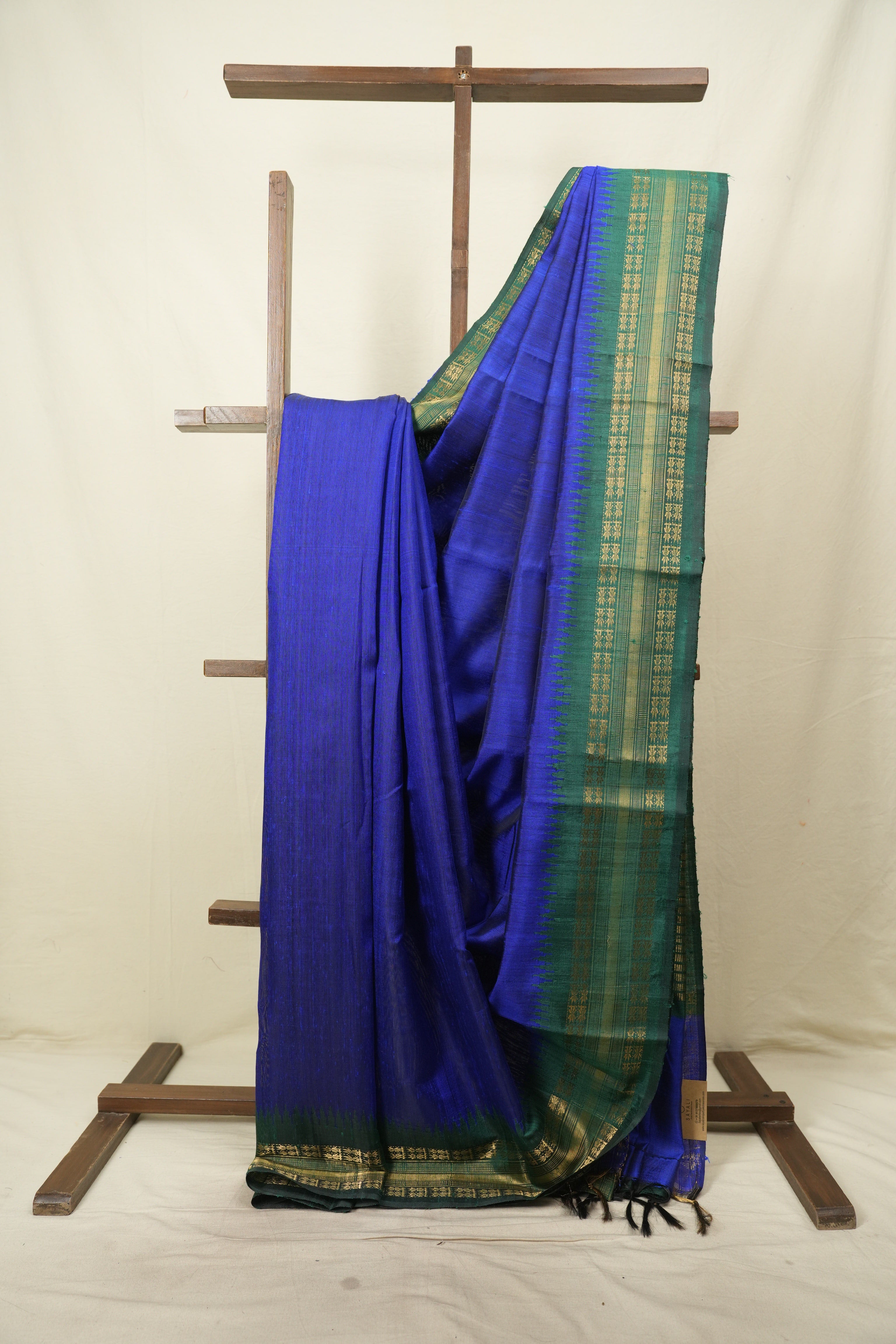 Blue Raw Silk Saree - SRBRSS1139