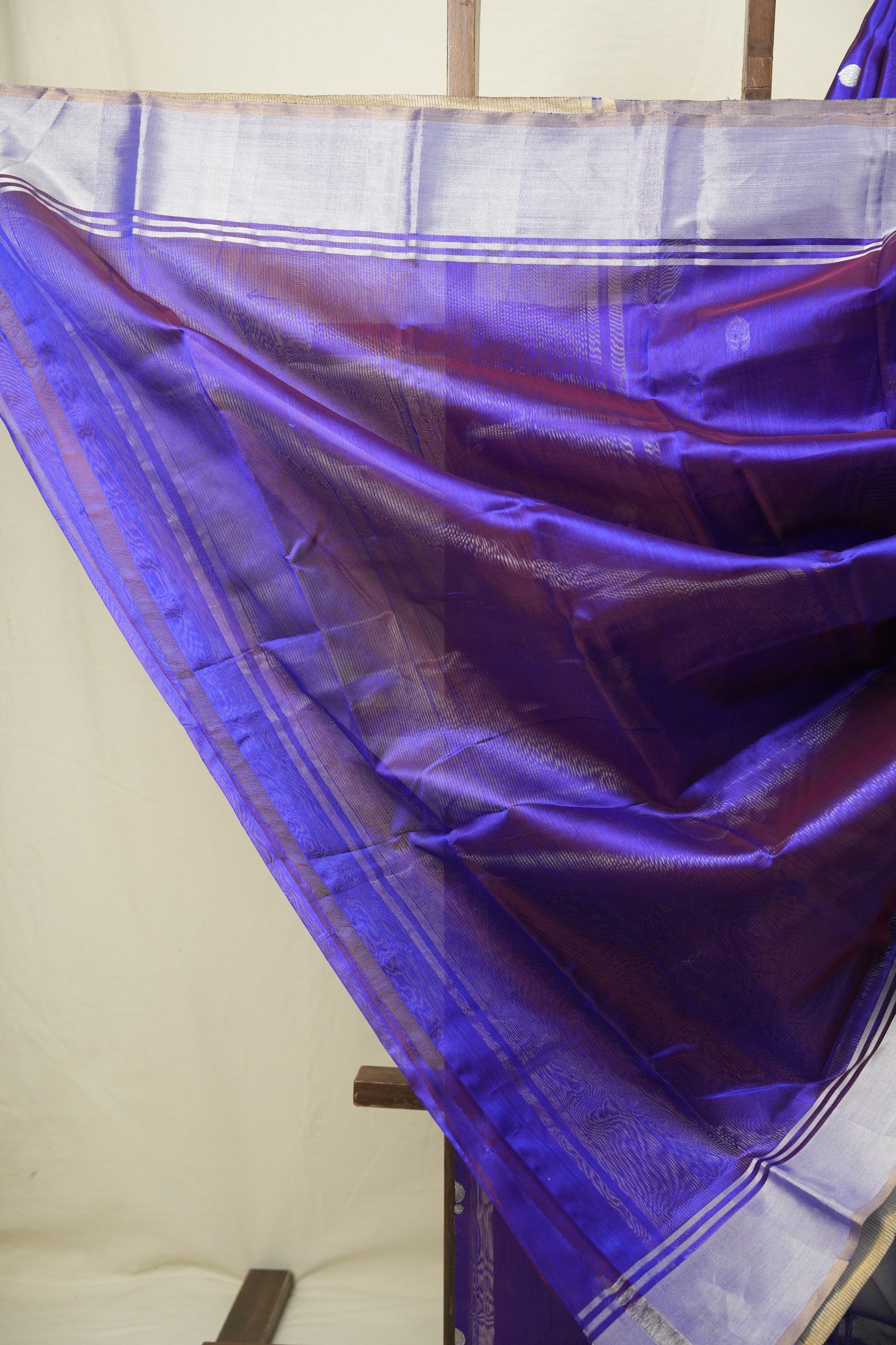 Dual Tone Purple Chanderi Silk Saree - SRSBCSS535