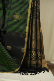 Dark Green Soft Silk Saree - SRDGSSS458